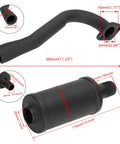 Power Boost Exhaust Pipe Muffler Silencer Kit For Predator 212cc And 196cc Go Karts, black finish pipe and muffler dimensions