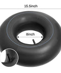 Heavy Duty 2 Piece Inner Tube Pack For Lawnmowers Golf Carts And Tractors Fits 20X8 18X9 Rims Featuring Tr13 Straight Valve Stem inner tube with 15.5 inch diameter.