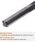 HARFINGTON carbide chucking reamer, 0.224 in (5.69 mm) dia, straight flute, straight shank, black