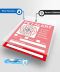 Pet Rescue Inside Sticker For Home Safety, Fire Emergency Alert Decal For Doors And Windows, 5x4 Inch Vinyl Sign, red design