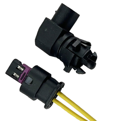 Straight Shot Ambient Air Temperature Sensor With Pigtail Wire Harness Direct Replacement For Cadillac Buick Gmc Trucks detailed connectors