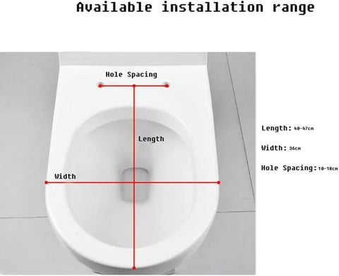 Slick Transparent Dolphin Toilet Seat Featuring Smooth Glide Soft Close Lid Cover And Built In Led Night Light total bathroom game changer shown with dimensions for installation.
