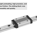450mm MGN12H Linear Rail Guide with one sliding block, bearing steel, low noise, for CNC machines and 3D printers