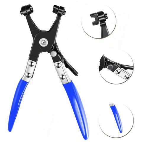 Beefy Heavy Duty Hose Clamp Pliers Set With Non Slip Handle For Easy Removal Installation Flexible Hose Clamps Open 1.89 In 8.46 In Length