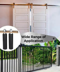 6-Inch Universal Nylon Gate Roller With L-Shape Bracket for sliding gates and barn doors, shown in black hardware installation.