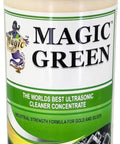 Ultrasonic Cleaner Jewelry Cleaning Concentrate Solution For Metal 24 Ounce Green Formula container with label description