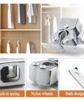 10 Pack Double Roller Catch Cabinet Latches with spear strike, close-up of nylon wheels and built-in spring details.