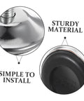 Close-up view of Heavy Duty Adjustable Furniture Levelers And Metal Screw Feet with grippy rubber pads, showcasing sturdy material and simple installation.