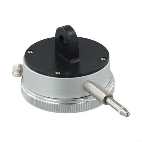 Magnetic Base Stand With Fine Adjustment For Dial Indicator, Built Tough With 60Kg Holding Power, V Groove For Cylindrical Surfaces, 0 To 10mm Gauge Range, Metal Inspection Tool For Precise Measurements, shown with dial stem holder