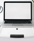 Slick Under Desk Keyboard Tray With Smooth Slide Out Drawer And Ergonomic Wrist Rest, designed for seamless home office use.