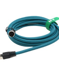 Coiled M12 X Coded 8 Pin Female To RJ45 Cat7e Heavy Duty Industrial Ethernet Cable 10Gbps 5M IP67 Waterproof