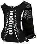 Front view of Hydration Vest Backpack 5L For Hiking And Cycling Unisex Water Backpack With Adjustable Straps Reflective Strips Durable Nylon Polyester