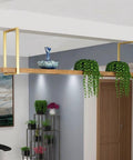 Heavy Duty Floating Shelf Brackets Built Tough Rock Solid Industrial Wrought Iron Wall And Ceiling Mount Supports easy decor with plants.