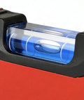 Close-up of the bubble vial on the Magnetic Pocket Level Mini Bubble Spirit Level Tool With 2 Vials 90°/180°.