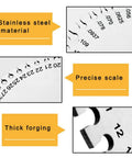Close-up of Two Pack Stainless Steel Thickness Gauges showing precise scale, thick forging, and stainless steel material.