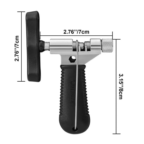 Bike Chain Tool Set Pro Grade 2 In 1 Chain Breaker And Master Link Pliers with dimensions labeled