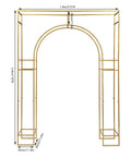 Showstopping Square Metal Balloon Arch Frame For Dreamy Gold Wedding Ceremony Backdrop Next Level Party Decoration Graduation And Baby Shower Photo Display Setup, 1.8m x 2.4m, premium gold metal.