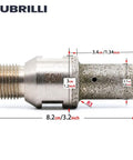 Heavy Duty Diamond Finger Router Bit Kit features a 50# diamond bit, measuring 8.2cm long, designed for stone polishing on CNC grinders.