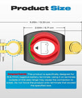 Battery Disconnect Switch 275A Continuous Heavy Duty On Off Kill Switch For Car Truck RV Boat 12-48V Quick Disconnect Negative Battery Safety Switch With 2x3 8 Inch Studs, shown with detailed measurements.