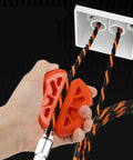 Two Pack Cable Threading Tools With Rubber Grip For Electricians, Anti Slip Ergonomic Clamp For Easy Wire Drawing, Keeps Hands From Fatigue, Compact Pocket Ready, Quick Positioning On Cables, orange rubber wire pullers