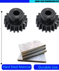 6491X 18T Pinion Gear 1.0 Metric Pitch Fits 5mm Shaft For Steel Spur Gears CNC Machined Hard Steel Durable Upgrade Parts 2 Pack