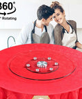 Round Lazy Susan Turntable For Dining Tables 20 To 43 Inches Smooth 360 Degree Rotating Serving Tray Clear Tempered Glass