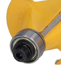 Close-up of Heavy Duty Tongue Groove Router Bit 1/2 Inch Shank Two Flute Carbide woodworking cutter with bearing