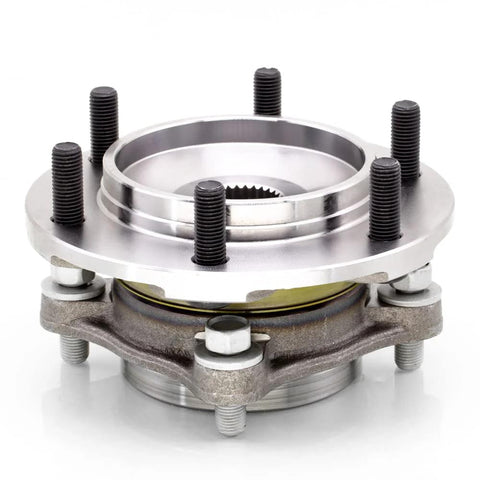 Front Wheel Bearing Hub Assembly 950-001 Direct Fit Ready To Roll Compatible With Toyota 4Runner 2003 To 2021 4WD Only 07 To 14 FJ Cruiser 05 To 21 Tacoma And Lexus GX460 03 To 09 GX470 Replacement Wheel Hub Bearing, front view