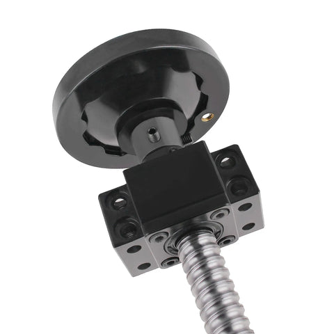 Close-up of SFU1204 Ball Screw Kit with Nut Hand Wheel Easy Install End Supports BK10 BF10 Coupler for Milling Machines
