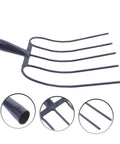 Heavy Duty Manure Fork Handheld Gardening Fork For Efficient Lawn Maintenance And Grass Manure Cleanup with steel tines.