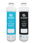 Genuine Replacement Filters For Bottleless Water Coolers, NSF Certified And Patented, 2 Pack, Carbon Block and Sediment Filters