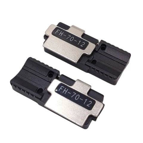 Solid As A Rock One Pair Twelve Core Fiber Holder Clamp Set For Ribbon Fusion Splicing Jobs tight grip chuck jigs