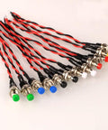 12 Pack 7mm Prewired Momentary Push Buttons SPST NO NC 2-Pin for Model Railways Hobby in various colors