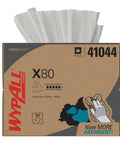 X80 Heavy Duty Cloths Brag Box White Industrial Shop Towels For Oil And Water Cleanup Built Tough For Real Pros visible in box