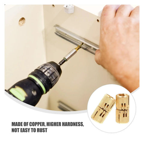 Installing Stainless Steel Self-Closing Reversible Door Hinge Set, 2-Pack with Hidden Pivot in wooden cabinet, close-up
