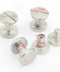 Heavy Duty Premium Stainless Steel Screw Rivets For Leather Belt Buckle Heads Rust Proof Chicago Binders, 10mm size.