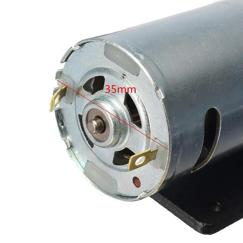 End view of the 555 motor in the DIY Drill Accessory Kit For Lathe And Milling Machines With 12V 36V DC showing 35mm diameter.