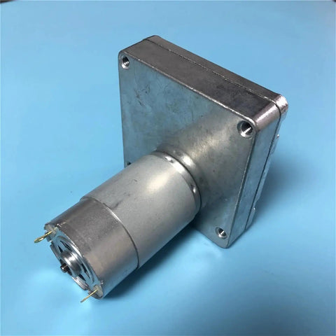 Heavy Duty Dc Geared Motor For Dishwasher Dispenser Detergent Pump 24V with metal casing and connectors, designed for quiet operation.