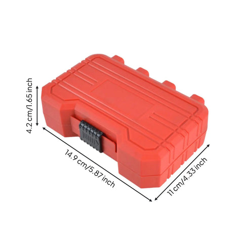 Premium Gold Coated HSS4341 Screw Extractor Kit For Mechanics And Handymen - Complete Tool Set With Holder And Adapter To Easy Remove Stripped or Broken Screws From Garage Workshop Or Home Repair Projects Fast. red plastic storage case 14.9 x 11 x 4.2 cm