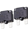 Two Pack 10A Auto Reset Thermal Circuit Breaker For 125 To 250V AC 50V DC Overload Protector Compact Single Pole Relay Fuse L2