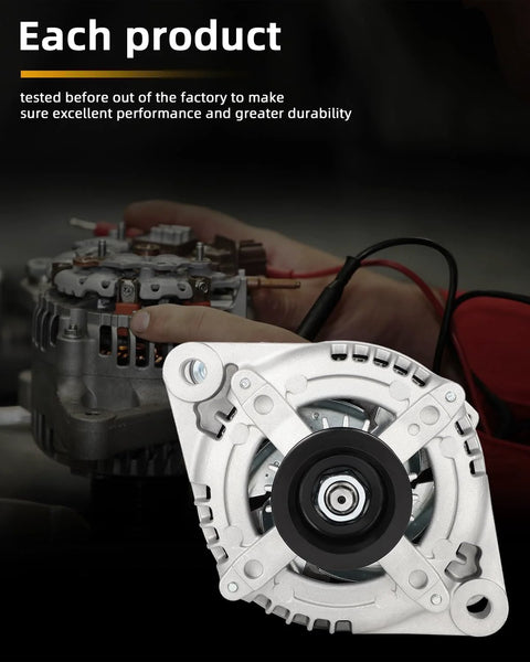 Close-up of Beefed-Up High Output Alternator Replacement For Hyundai Sonata 2.0L 2015-2019, Santa Fe 2.0L 2019-2020