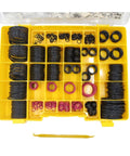 580Pcs Nitrile 90D O Ring Kit For CAT 2701528 And 4C4782 Replacement SAE ORFS Hydraulic Fittings Kit in yellow case
