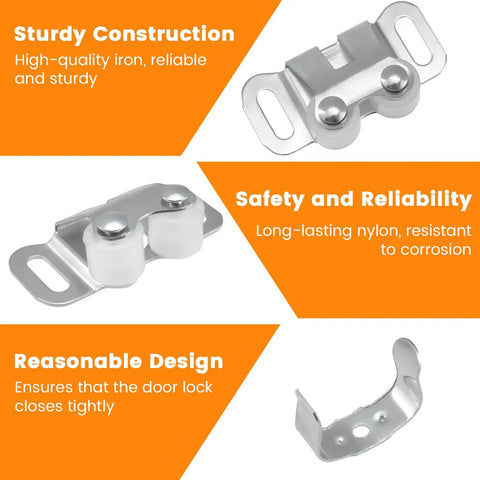 Six Pack Mobile Home Cabinet Door Catches Double Post Roller Latches showing construction and design features
