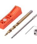2 In 1 Pocket Hole Jig Kit For Woodworking With Spliceable Design All Metal Construction Includes Hole Jig Drill Bit Hex Wrench