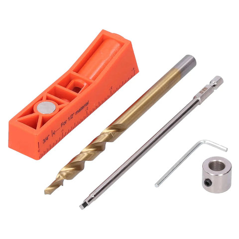2 In 1 Pocket Hole Jig Kit For Woodworking With Spliceable Design All Metal Construction Includes Hole Jig Drill Bit Hex Wrench