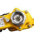 Heavy Duty Lever Chain Hoist, One And A Half Ton Capacity With 3300 Lb Lift, 20 Ft Chain, close-up of ratchet lever and chain