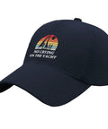 Navy Mens Breathable Summer Cap With Top Vent Holes, Adjustable Strap, Lightweight And Sweat Wicking Hat For Outdoor Activities
