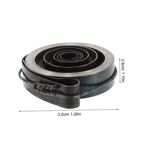 Coil Spring For Mechanical Clock Repair And Vintage Alarm Clock Quill Spring Assembly showing size dimensions 3.2cm x 2.8cm
