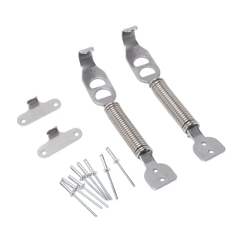 Stainless Steel Hood Spring Fastener Clips For Cars And Trucks Secure Your Hood On Every Ride No Hood Pop On Highways Or Rough Roads Durable Automotive Clip Set, stainless steel clips and rivets