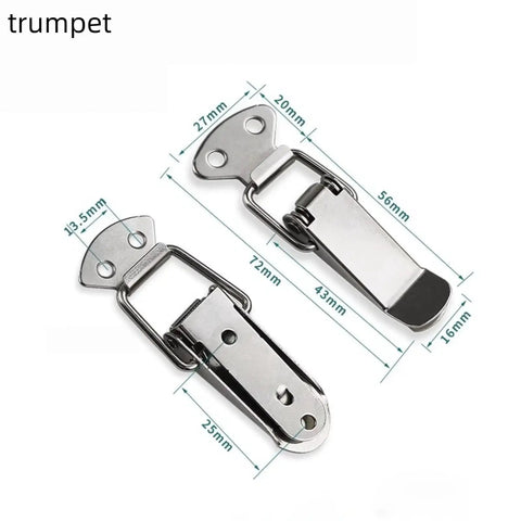 Stainless Steel Spring Toggle Latch 4 Pack For Large Boxes And Cases Beefy Rust Resistant Tool Box Trunk Latch dimensions shown